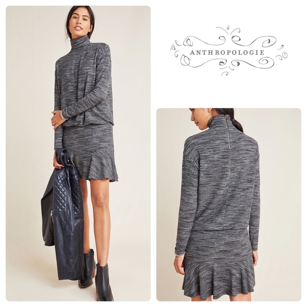 Anthropologie Greta Mock-Neck Dress